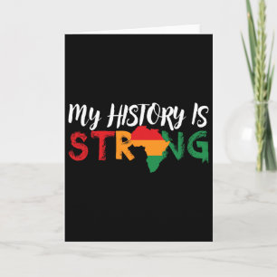Tarjeta Mi historia es fuerte Mapa africano Mes de la hist