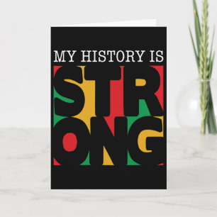 Tarjeta Mi historia es fuerte Mes de la historia negra afr