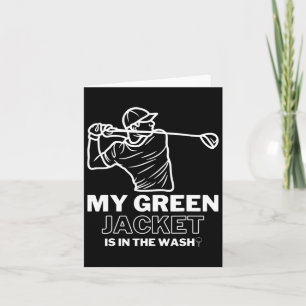 Tarjeta Mi Jacket Green En El Wash Master Golf - Gracioso 