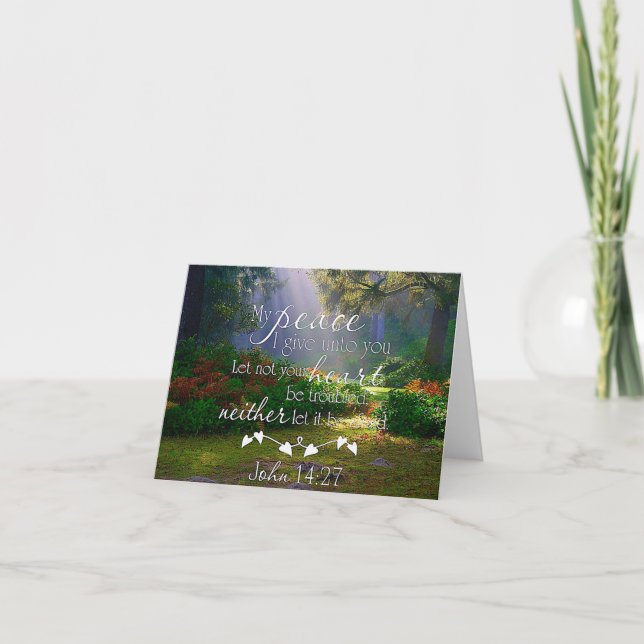 Tarjeta Mi jardín de paz (Anverso)