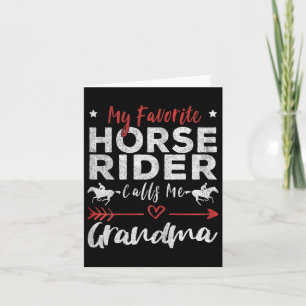 Tarjeta Mi jinete favorito me llama abuela Ho