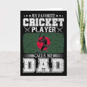 Tarjeta Mi jugador de cricket favorito me llama papá Nglad