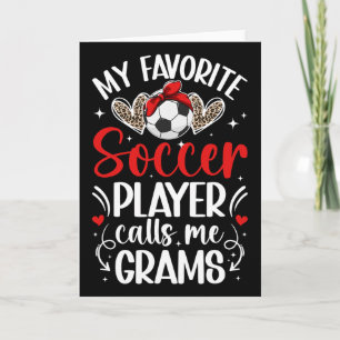 Tarjeta Mi jugador de fútbol favorito Gramos de fútbol Gra