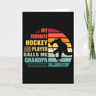 Tarjeta Mi jugador de hockey favorito me llama abuelo dive