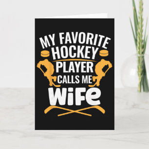 Tarjeta Mi jugador de hockey favorito me llama esposa 