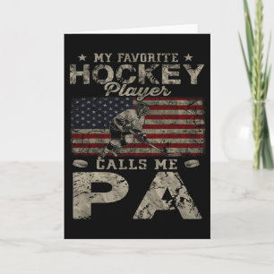 Tarjeta Mi jugador de hockey favorito me llama papá el Día
