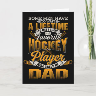 Tarjeta Mi jugador de hockey favorito me llama papá - Hock