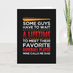 Tarjeta Mi jugador favorito de béisbol me llama papá