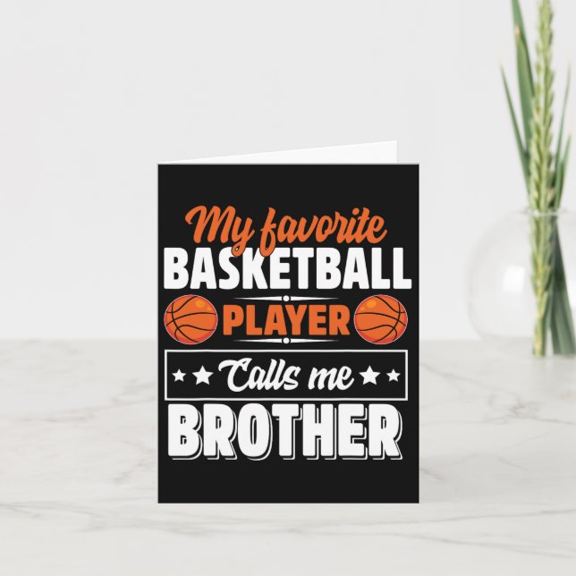 Tarjeta Mi jugador favorito de Bysketbyll me llama Brother (Anverso)