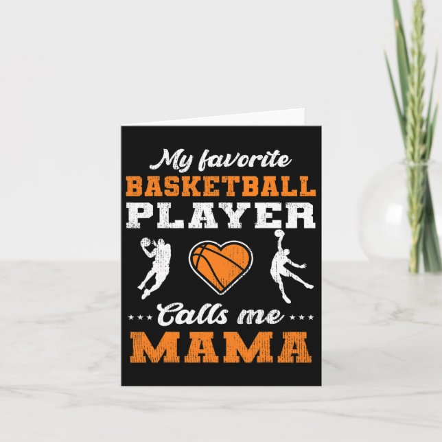 Tarjeta Mi jugador favorito de Bysketbyll me llama mamá ma (Anverso)