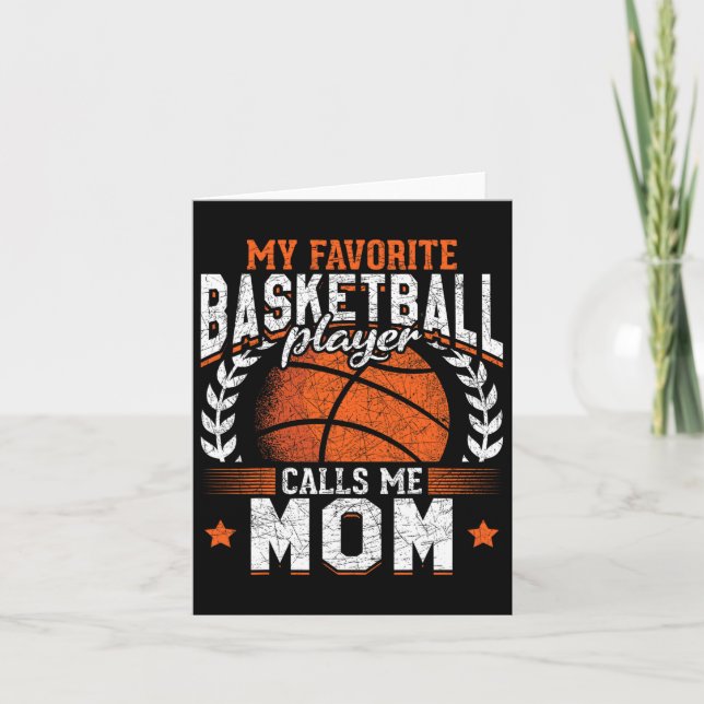 Tarjeta Mi jugador favorito de Bysketbyll me llama Mom Bys (Anverso)