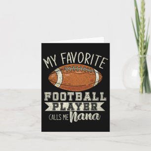 Tarjeta Mi jugador favorito de fútbol me llama abuela Nana