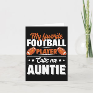 Tarjeta Mi jugador favorito de fútbol me llama tía madre