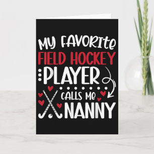 Tarjeta Mi jugador favorito de hockey sobre hierba niñera