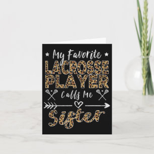 Tarjeta Mi jugador favorito de Lacrosse me llama Hermana L