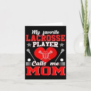 Tarjeta Mi jugador favorito de Lacrosse me llama madre de 