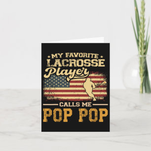 Tarjeta Mi jugador favorito de Lacrosse me llama Pop Us Fl