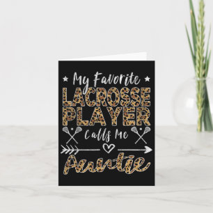 Tarjeta Mi jugador favorito de Lacrosse me llama tía tía L