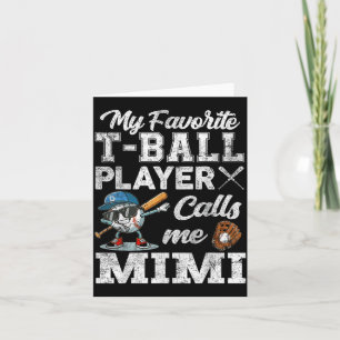 Tarjeta Mi jugador favorito de T-Ball me llama Mimi