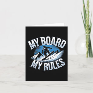 Tarjeta Mi Junta Mis Reglas Snowboarding Winter Snowboarde