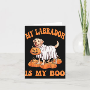 Tarjeta Mi labrador es mi Boo Labrador perro fantasma Hall