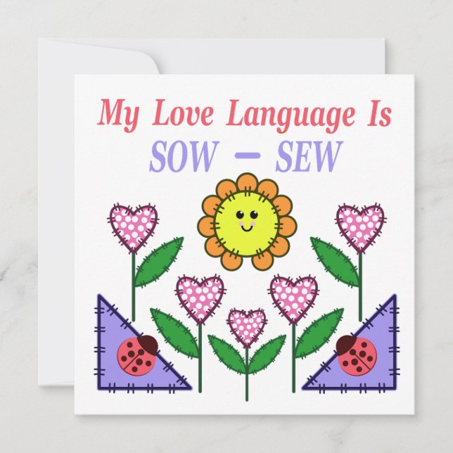 Tarjeta Mi Lenguaje De Amor Se Muestra - Sew (Anverso)