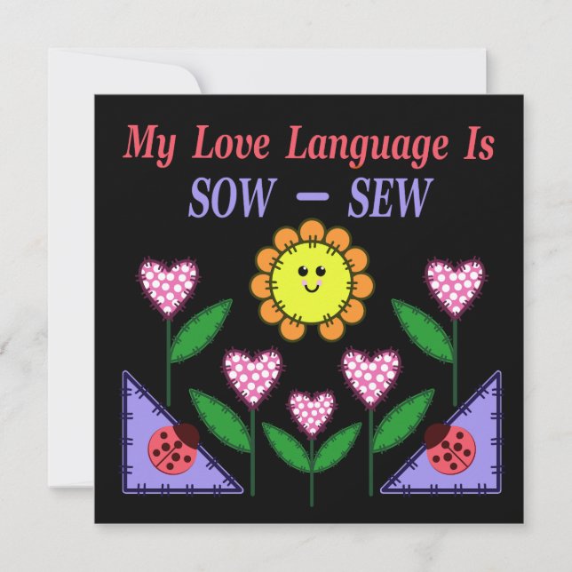 Tarjeta Mi Lenguaje De Amor Se Muestra - Sew (Anverso)