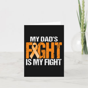 Tarjeta Mi lucha contra la leucemia es el padre de la conc
