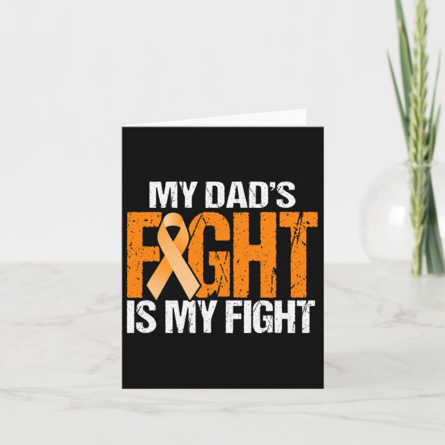 Tarjeta Mi lucha contra la leucemia es mi padre (Anverso)