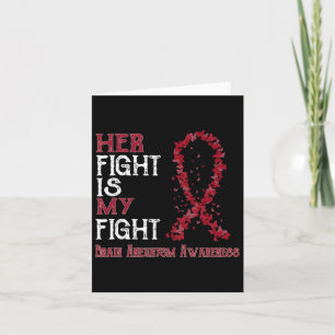 Tarjeta Mi lucha es mi lucha Concienciación sobre el aneur