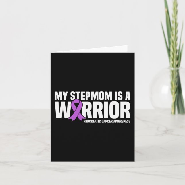 Tarjeta Mi madrastra es una guerrera pancreática con cánce (Anverso)