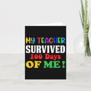 Tarjeta Mi maestro sobrevivió 100 días de mí 100º día de c