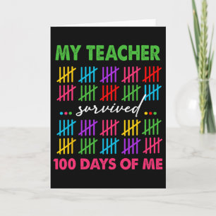 Tarjeta Mi maestro sobrevivió 100 días de mí 100º día de l