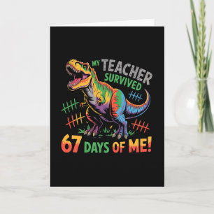 Tarjeta Mi maestro sobrevivió 67 días de escuela 67 meme D