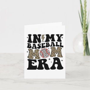 Tarjeta Mi mamá beisbolista era Leopard Mom Baseball Mama 