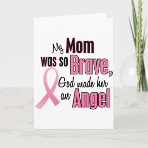 Tarjeta Mi mamá es un ángel cáncer de seno