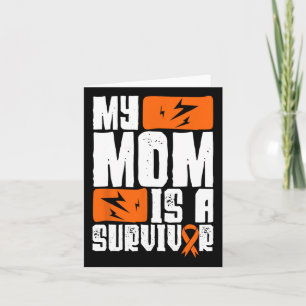 Tarjeta Mi mamá es una sobreviviente de leucemia concienci