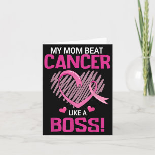 Tarjeta Mi Mamá Golpea Al Cáncer De Mama Como Un Jefe De L
