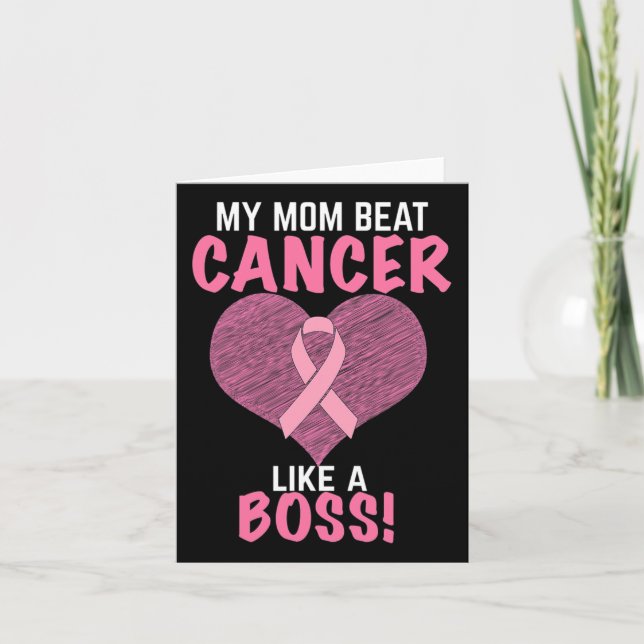 Tarjeta Mi mamá golpea al cáncer de mama - Conciencia de s (Anverso)