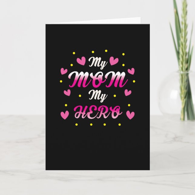 Tarjeta Mi mamá mi héroe (Anverso)
