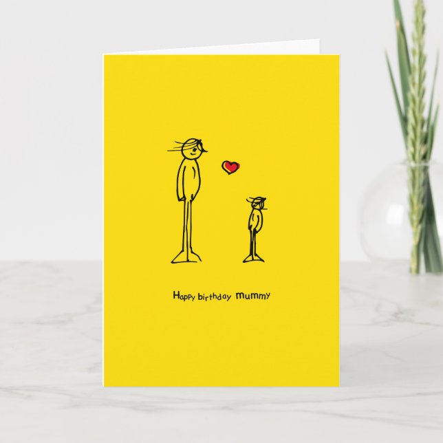 Tarjeta Mi mamá y yo (Anverso)