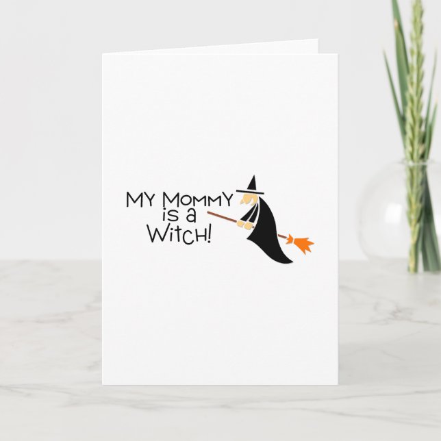 Tarjeta Mi Mami Es Una Bruja (Anverso)