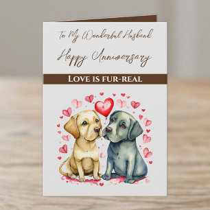 Tarjeta Mi maravilloso esposo perritos aniversario