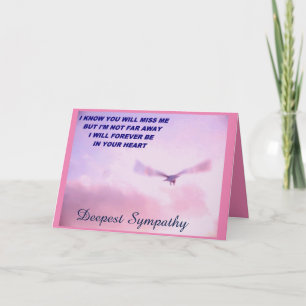 Tarjeta Mi más profunda simpatía, te voy a extrañar.