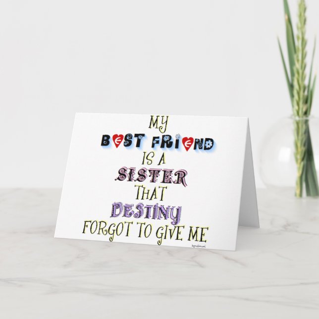TARJETA MI MEJOR AMIGO (Anverso)