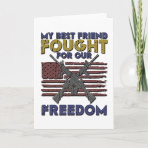 Tarjeta Mi mejor amigo luchó por nuestra libertad - Vetera