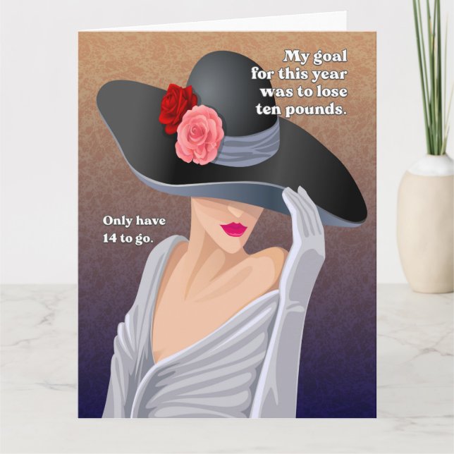 Tarjeta Mi Meta Divertido Saludo Retro (Anverso)