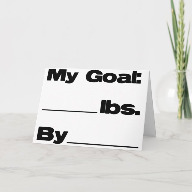 Tarjeta Mi meta en libras (Anverso)