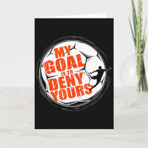 Tarjeta Mi meta es negar la tuya camiseta fútbol hombres n