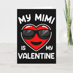 Tarjeta Mi Mimi es mi corazón de San Valentín Sungles niño